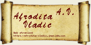 Afrodita Vladić vizit kartica